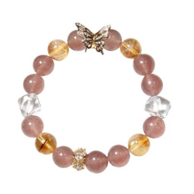 Strawberry Quartz Butterfly 1 11mm