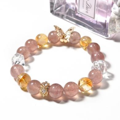 Strawberry Quartz Butterfly 1 11mm